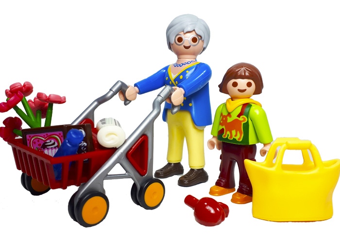 Artículo de Playmobil, Abuela con nieta de compras