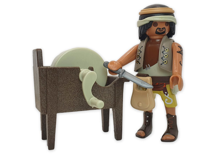 Artículo de Playmobil, Afilador con muela y cuchillo