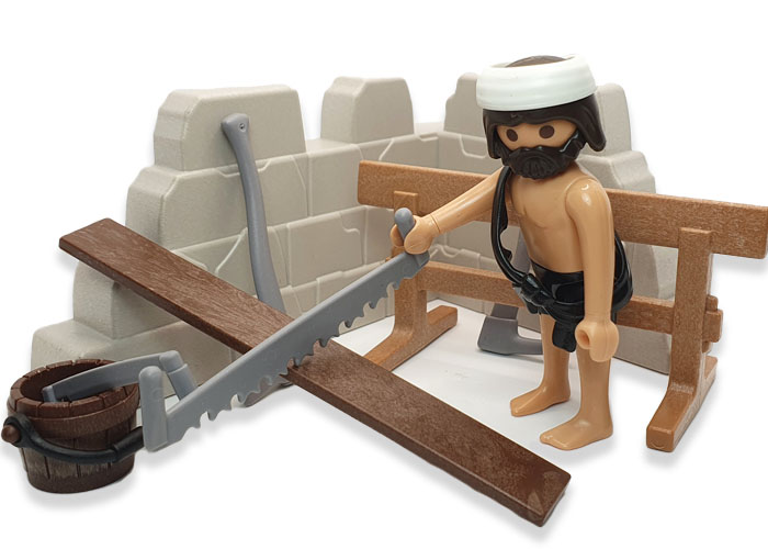 Artículo de Playmobil, Albañil con muro Belén V2