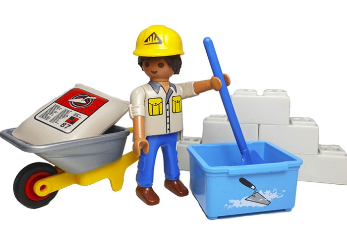 Artículo de Playmobil, Albañil con saco