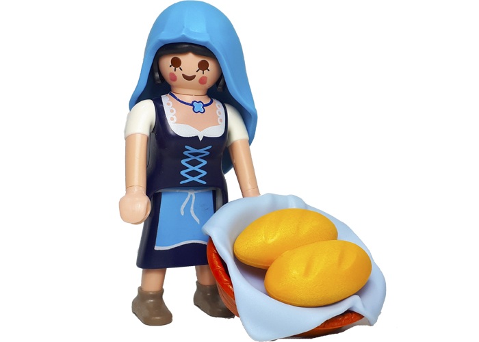 Artículo de Playmobil, Aldeana con cesto de pan