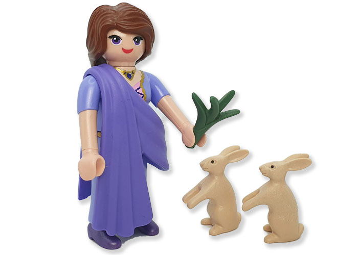 Artículo de Playmobil, Aldeana con conejos v2