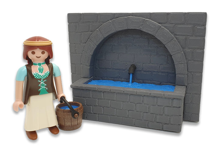 Artículo de Playmobil, Aldeana con fuente y cubo de Belén V2