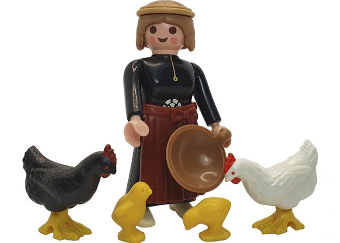 Artículo de Playmobil, Aldeana con gallinas V3