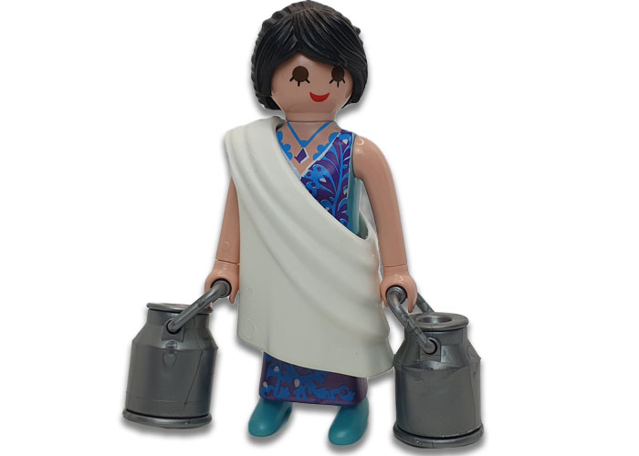 Artículo de Playmobil, Aldeana lechera con cantaros