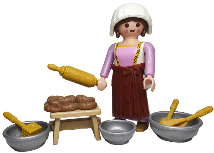 Artículo de Playmobil, Aldeana pastelera Belen con accesorios