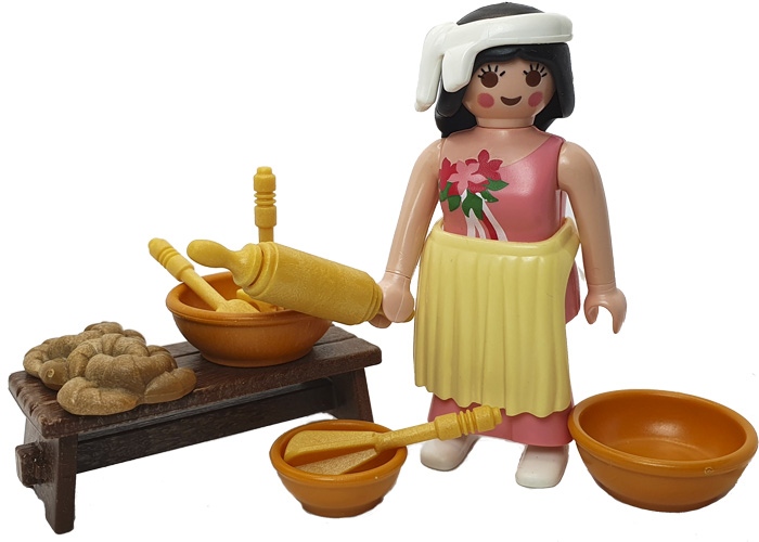 Artículo de Playmobil, Aldeana pastelera con acc