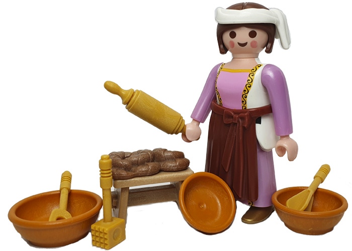 Artículo de Playmobil, Aldeana pastelera con pastel