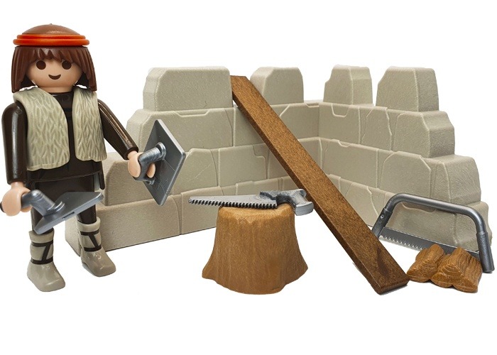 Artículo de Playmobil, Aldeano Albañil belén