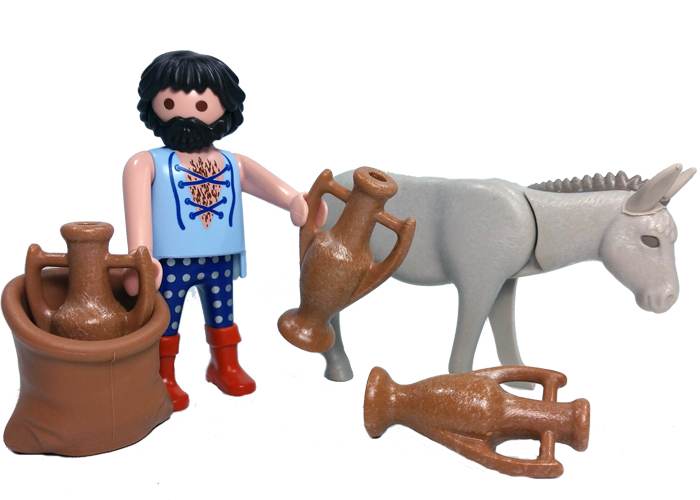 Artículo de Playmobil, Aldeano Comerciante con burro