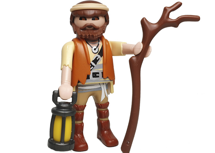 Artículo de Playmobil, Aldeano con candil y baston
