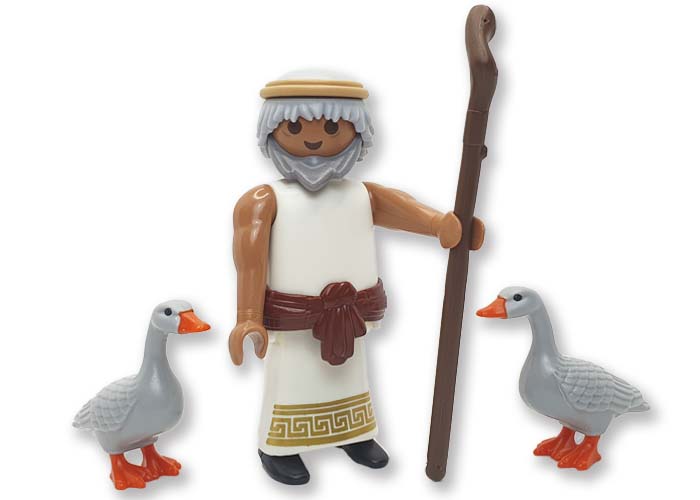 Artículo de Playmobil, Aldeano con ocas v2