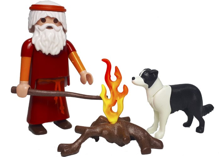 Artículo de Playmobil, Aldeano con perro pastor