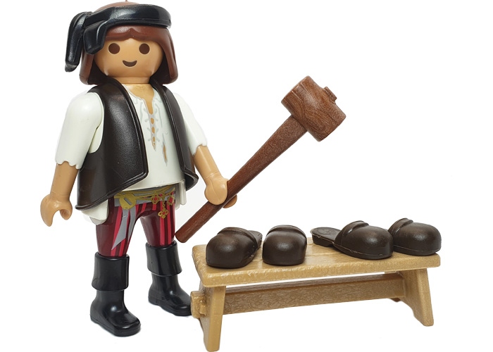 Artículo de Playmobil, Aldeano zapatero Belén con accesorios
