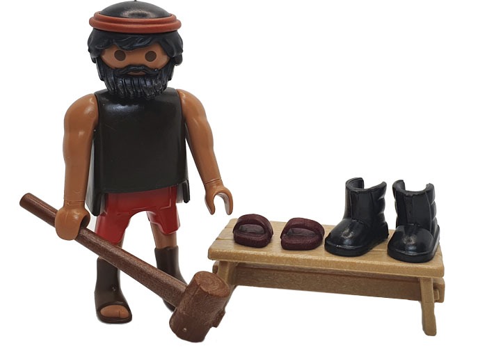 Artículo de Playmobil, Aldeano zapatero con martillo