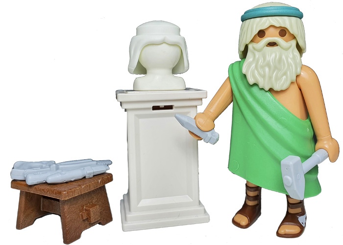 Artículo de Playmobil, Anciano Escultor con busto