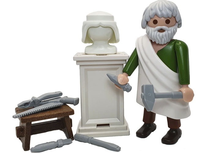 Artículo de Playmobil, Anciano Escultor con busto V2