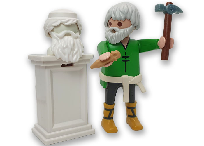 Artículo de Playmobil, Anciano Escultor con busto V3