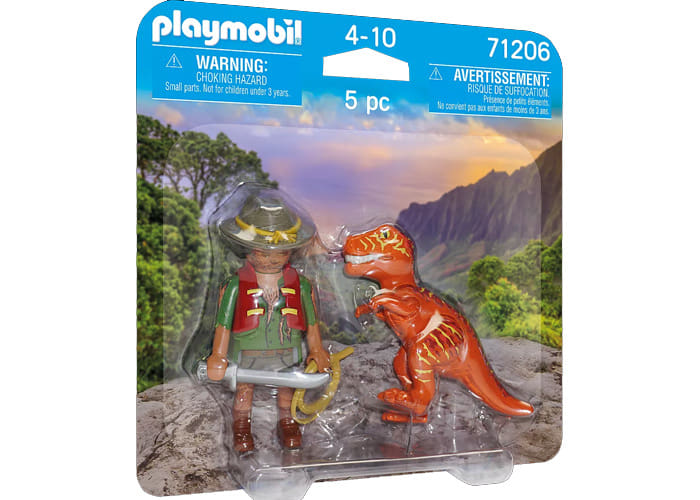Artículo de Playmobil, Aventurero con T-Rex