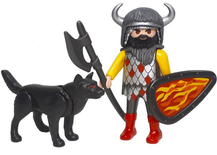 Artículo de Playmobil, Barbaro guerrero con lobo