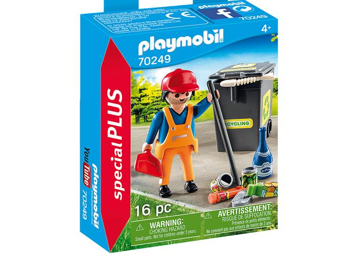 Artículo de Playmobil, Barrendero con accesorios