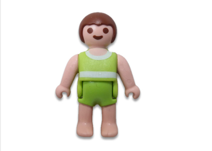 Artículo de Playmobil, Bebé castaño traje verde