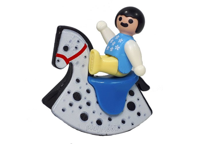 Artículo de Playmobil, Bebé con caballito balancin