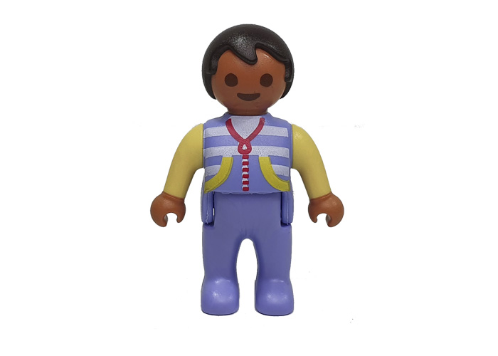 Artículo de Playmobil, Bebé moreno traje lila
