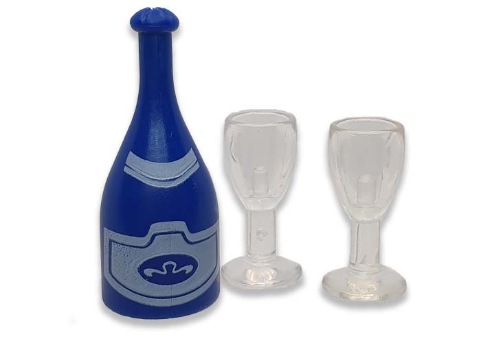 Artículo de Playmobil, Botella Champagne y Copas
