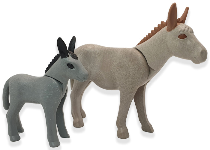 Artículo de Playmobil, Burro asno con cría