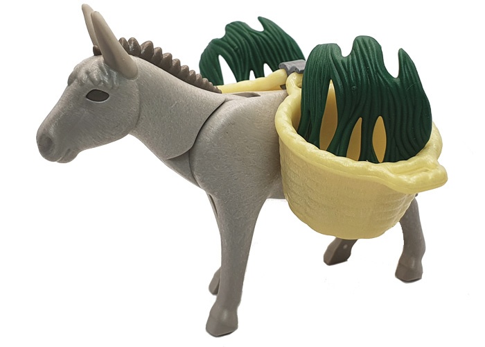 Artículo de Playmobil, Burro con alforjas de hierba