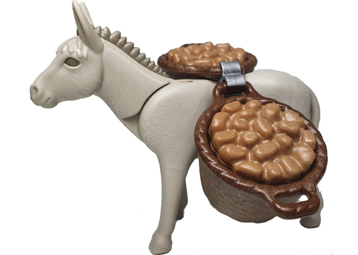 Artículo de Playmobil, Burro con cesto de patatas