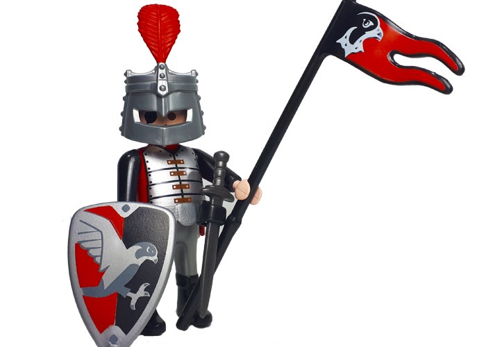 Artículo de Playmobil, Caballero Banderin Halcon