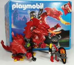 Artículo de Playmobil, Caballero con Dragón rojo