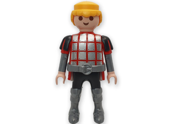 Artículo de Playmobil, Caballero Medieval Negro Rojo basico
