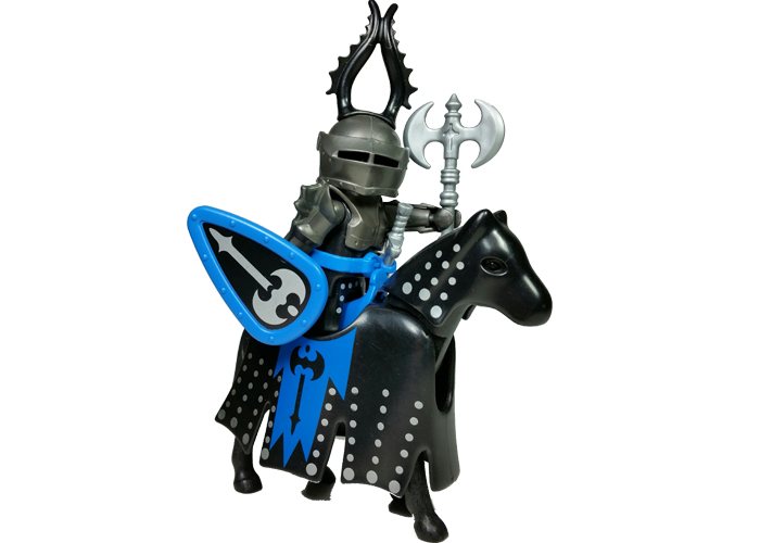 Artículo de Playmobil, Caballero Negro con Caballo
