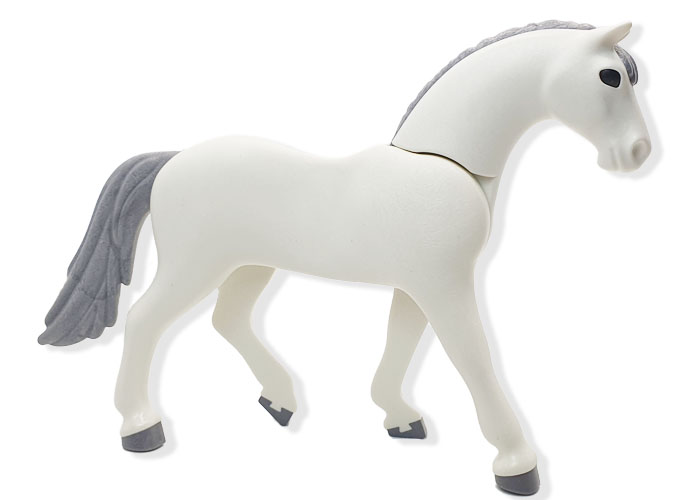 Artículo de Playmobil, Caballo árabe blanco crin gris