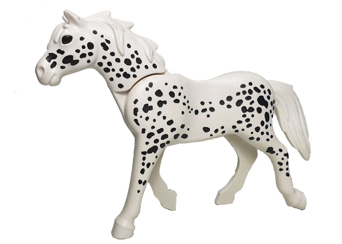 Artículo de Playmobil, Caballo Blanco con Pintas Negras