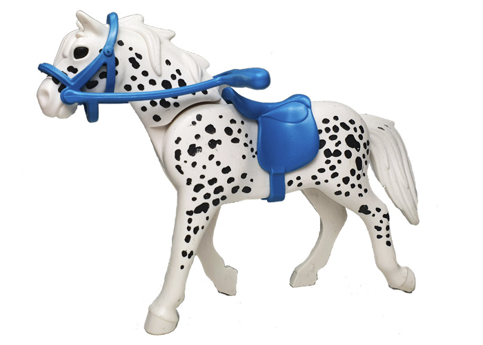 Artículo de Playmobil, Caballo con Accesorios azules