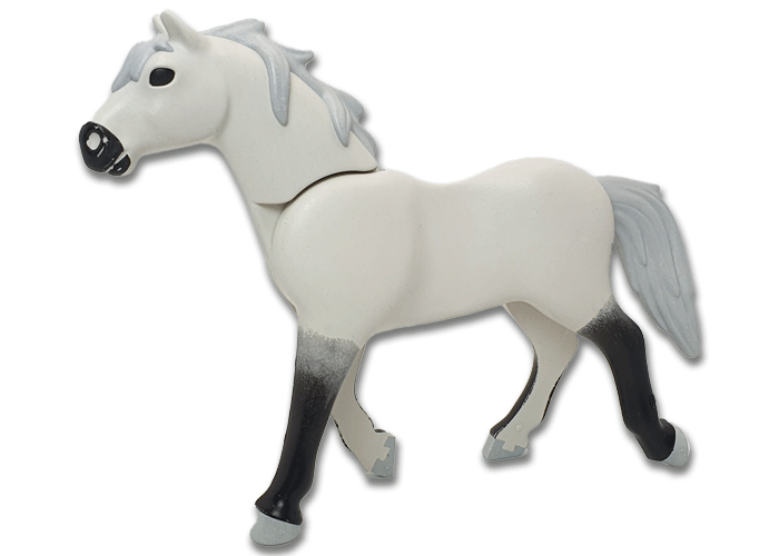 Artículo de Playmobil, Caballo Quarter Horse Blanco/negro