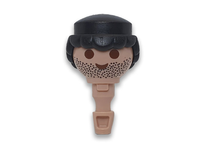 Artículo de Playmobil, Cabeza barba puntos y pelo negro