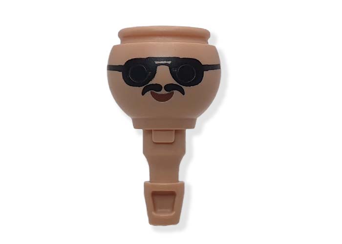 Artículo de Playmobil, Cabeza Bigote y gafas de sol