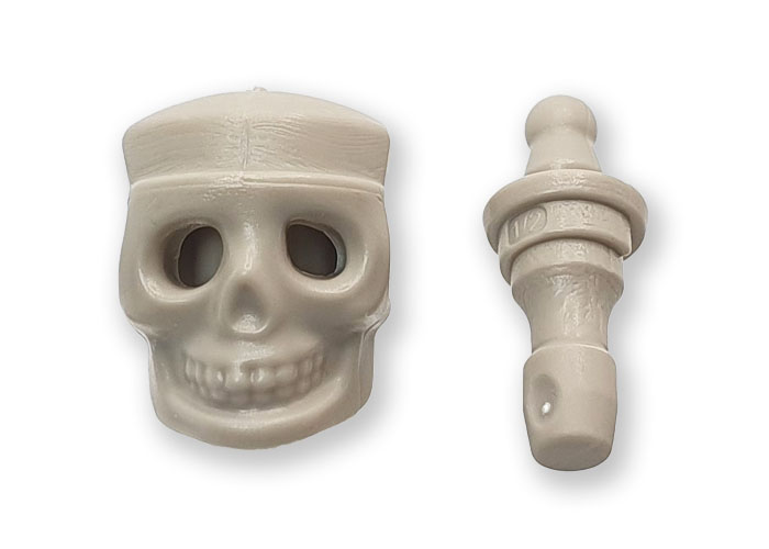 Artículo de Playmobil, Cabeza Esqueleto + Adaptador