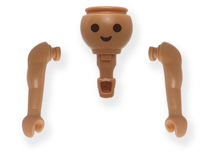 Artículo de Playmobil, Cabeza y brazos musculados