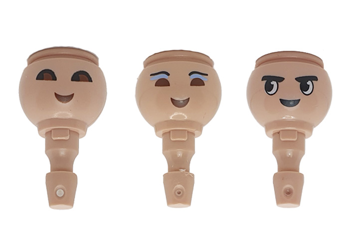 Artículo de Playmobil, Cabezas Ojos raros pack (x3)