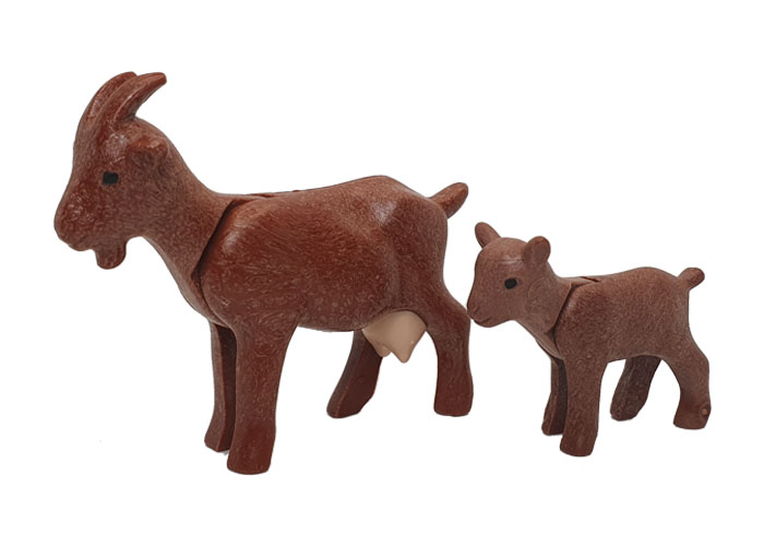 Artículo de Playmobil, cabra adulta con cría