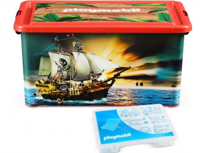 Artículo de Playmobil, Caja ordenación 23L Piratas