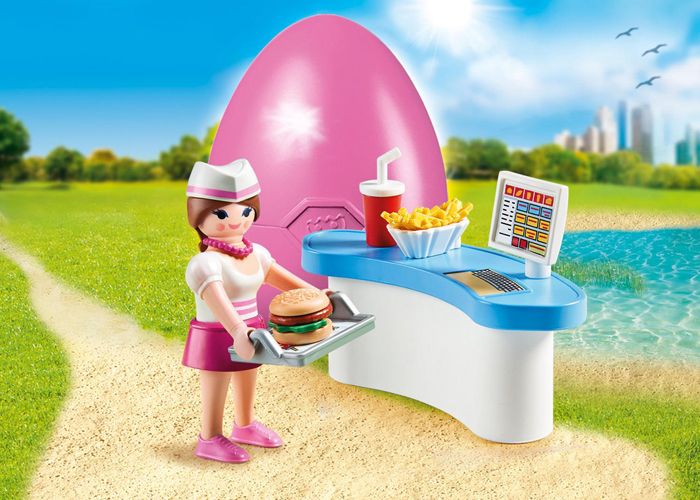 Artículo de Playmobil, Camarera con hamburguesa