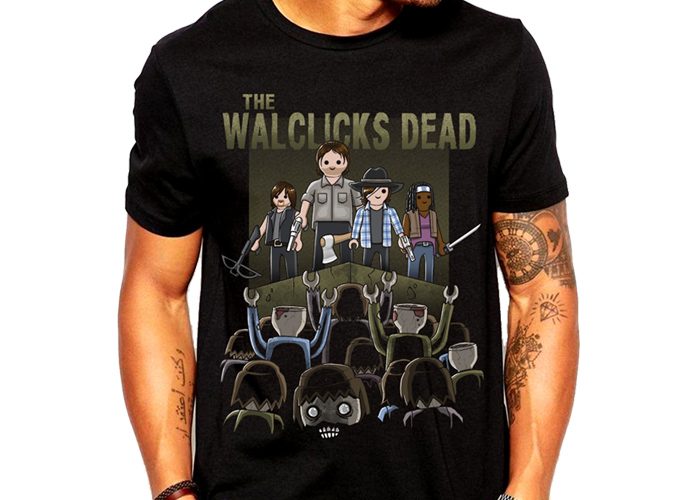Artículo de Playmobil, Camiseta Walclick Dead Chico Talla XL