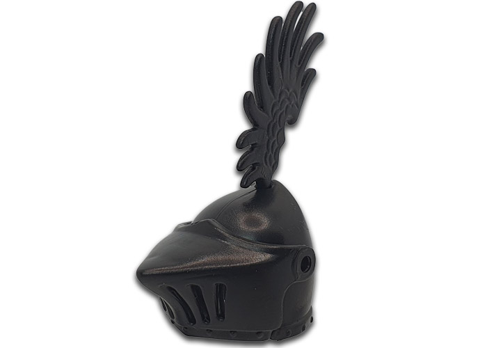 Artículo de Playmobil, Casco Caballero negro con visera y pluma